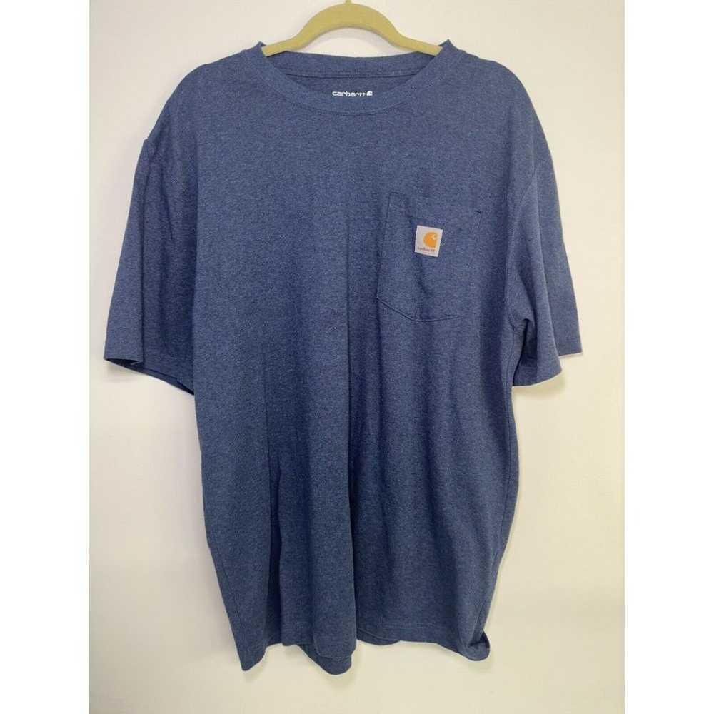 Carhartt Shirt Adult Large Blue Logo Loose Fit Sh… - image 1