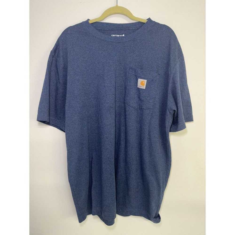 Carhartt Shirt Adult Large Blue Logo Loose Fit Sh… - image 2