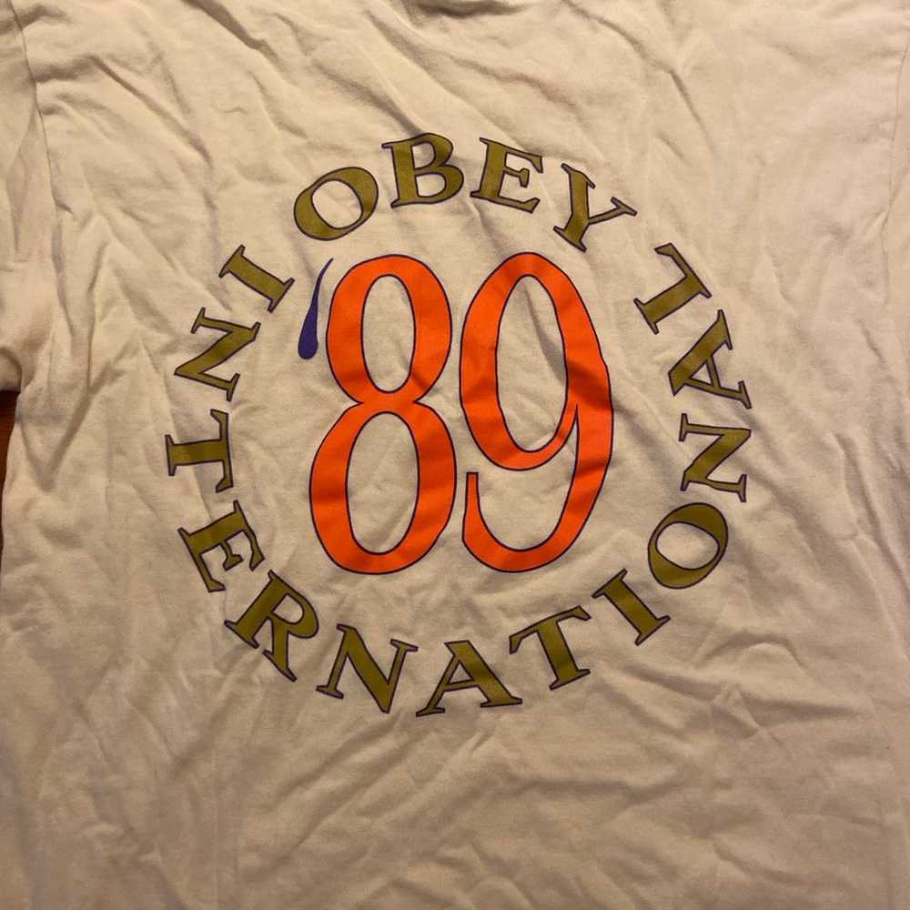 Obey beige graphic tee - image 3