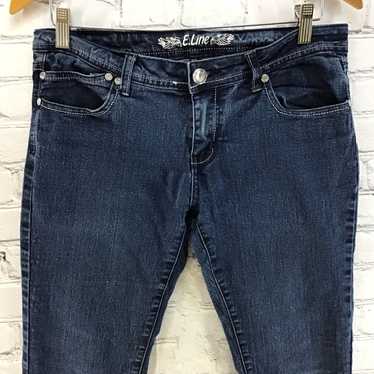 Vintage E. Line Blue Skinny Jeans Juniors Sz 13 - image 1