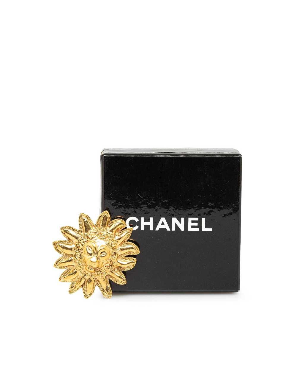 Chanel Metal Lion Head Brooch with Pin Closure - image 7