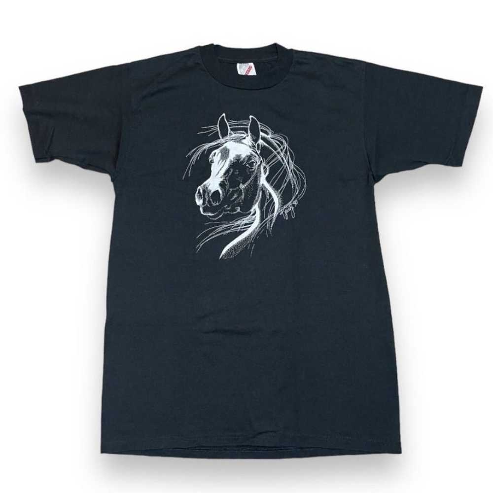 90's Horse Kristy 90 T Shirt Vintage Jerzees Blac… - image 1