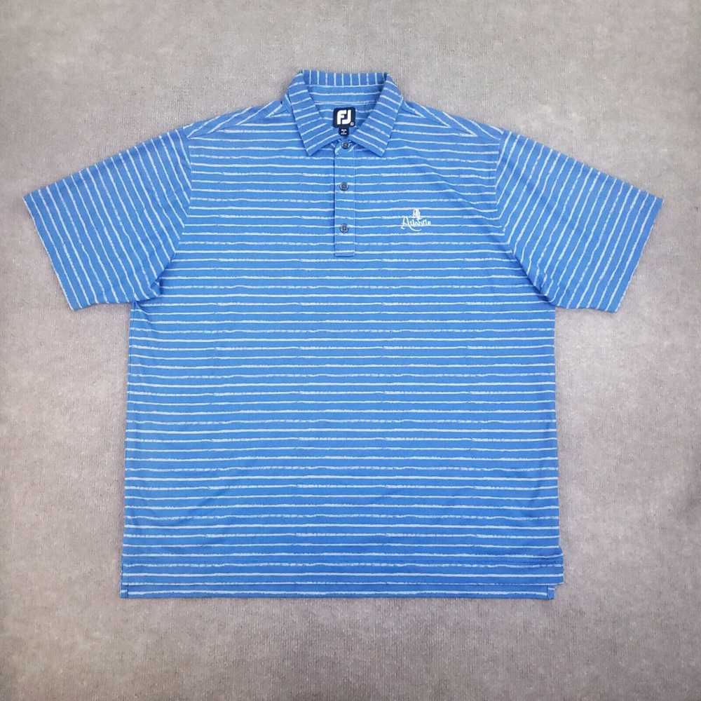 Footjoy FootJoy Polo Shirt Mens XL Blue Gray Stri… - image 1