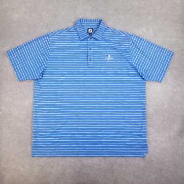 Footjoy FootJoy Polo Shirt Mens XL Blue Gray Stri… - image 1