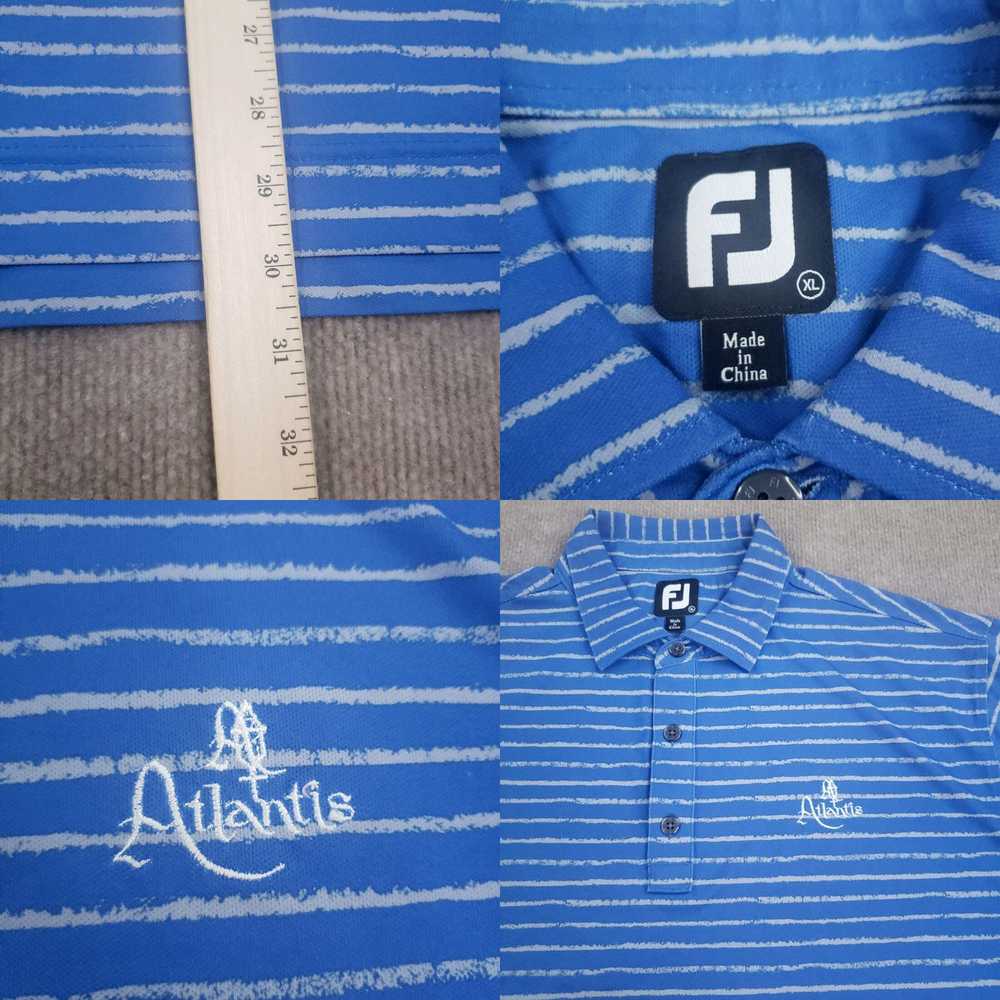 Footjoy FootJoy Polo Shirt Mens XL Blue Gray Stri… - image 4