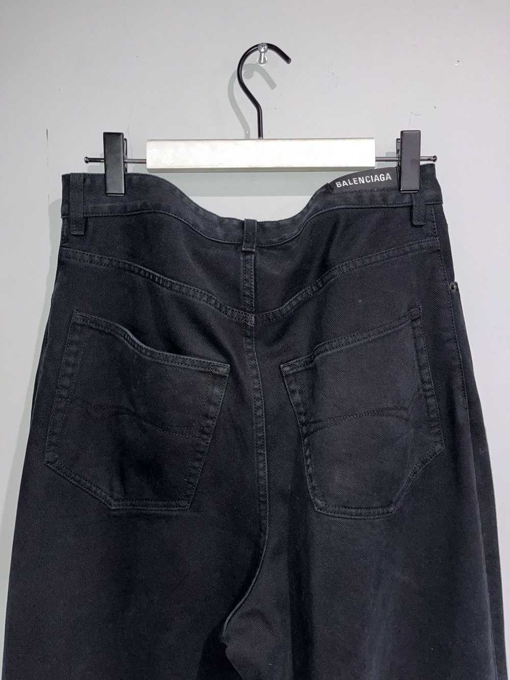 Balenciaga Baggy Pants in black soft left hand de… - image 4