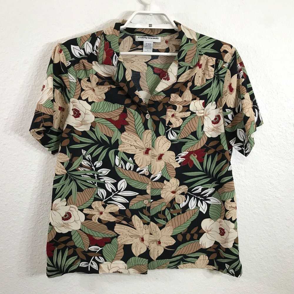 Blend Cathy Daniels Hawaiian Shirt Size L Cotton … - image 1