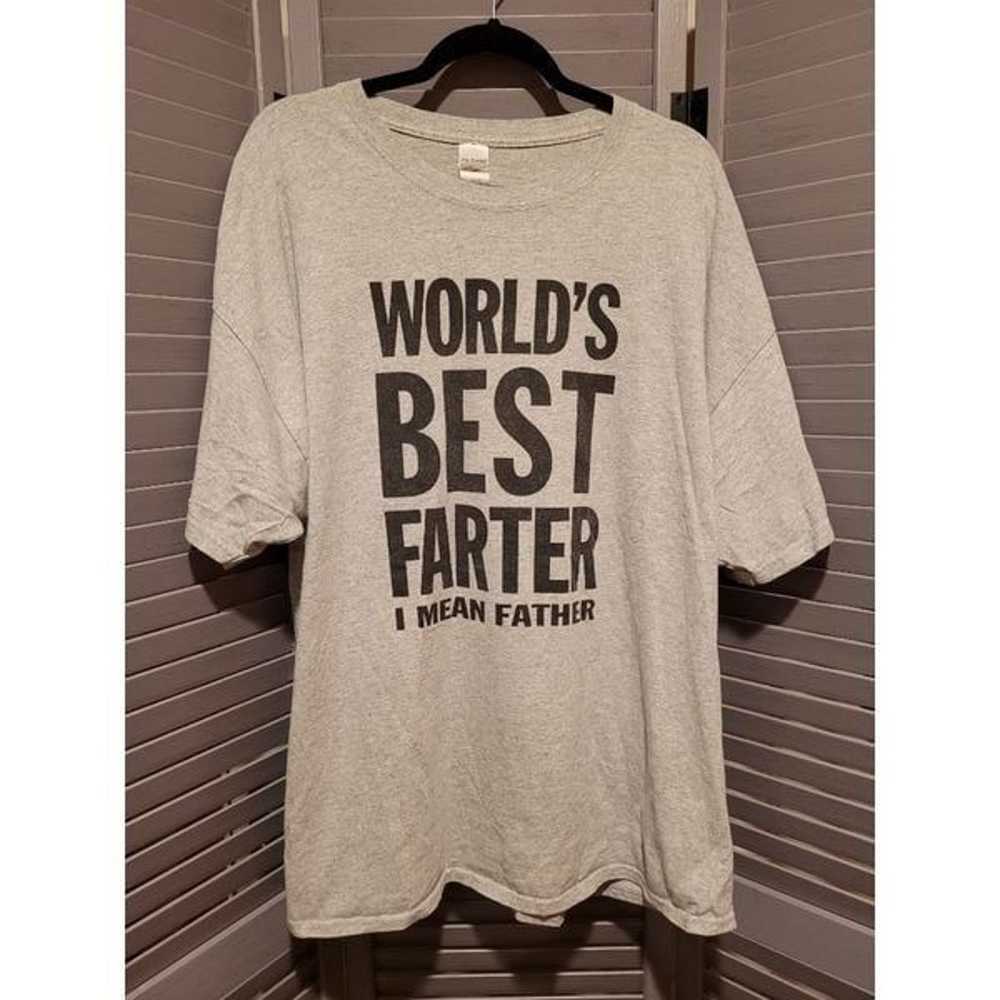 World's Best Farter- I Mean Father Grey T-Shirt- … - image 1