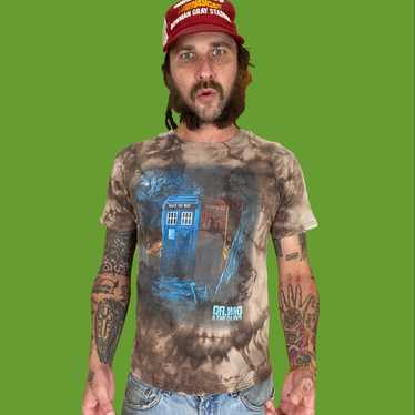 Hand Bleached Tie Dye Doctor Who T-Shirt - image 1