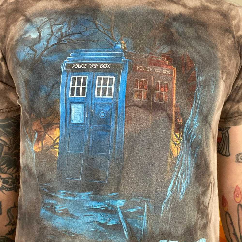 Hand Bleached Tie Dye Doctor Who T-Shirt - image 3