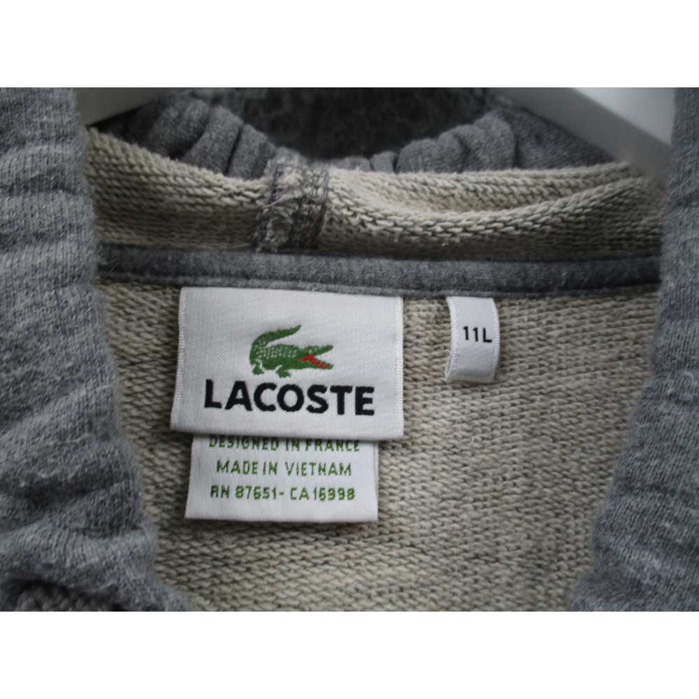 Lacoste Hoodie Jacket Men's Size 11L Full Zip Poc… - image 3