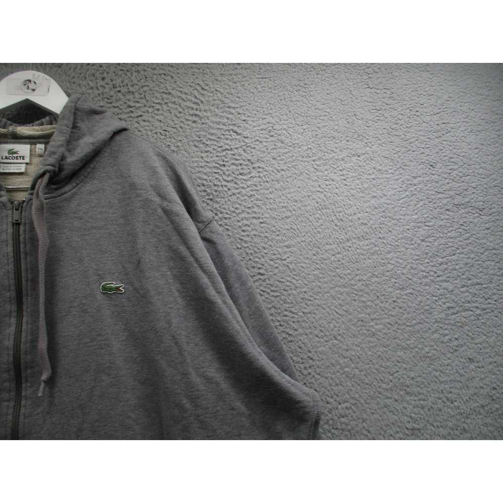 Lacoste Hoodie Jacket Men's Size 11L Full Zip Poc… - image 7