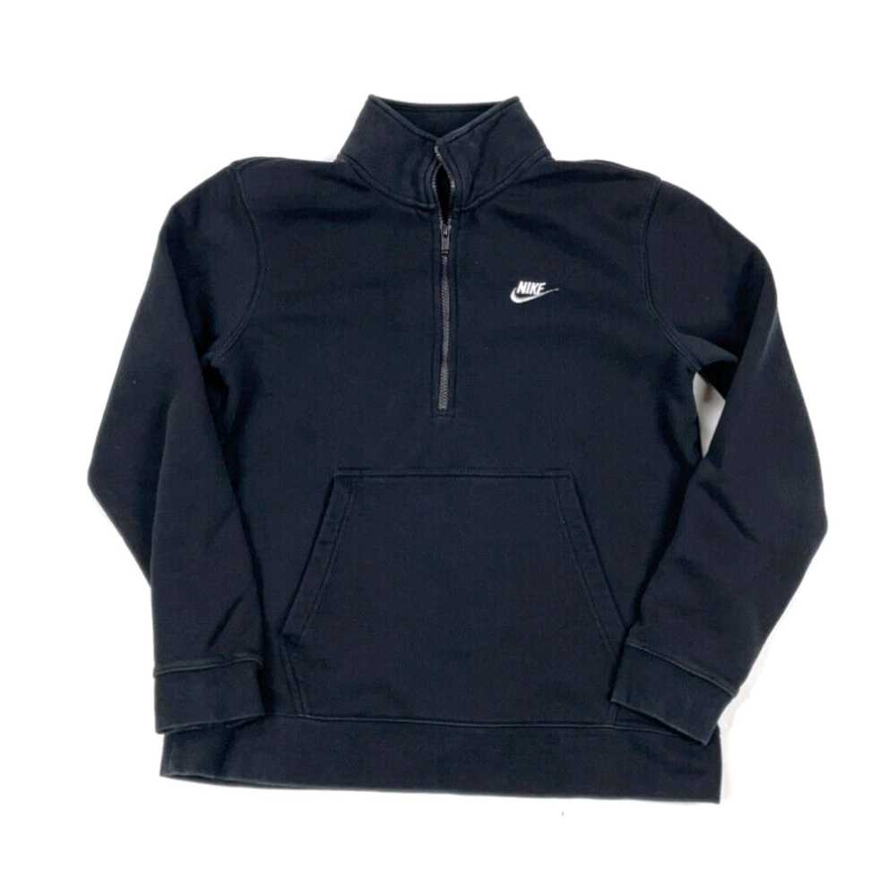 Nike Nike Black 1/2-Zip Jersey Sweatshirt 929452-… - image 1
