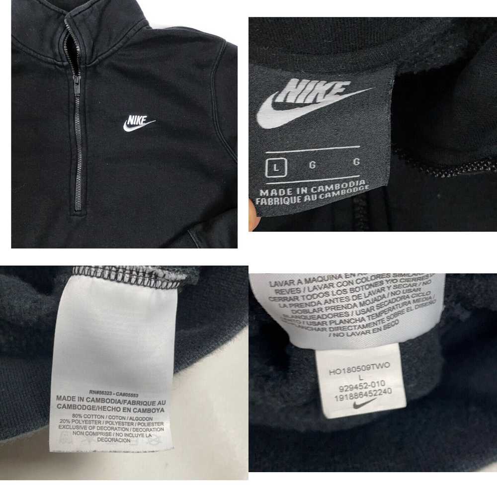 Nike Nike Black 1/2-Zip Jersey Sweatshirt 929452-… - image 4