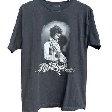 Jimi Hendrix rock guitar Silver Heart Black Shirt… - image 1