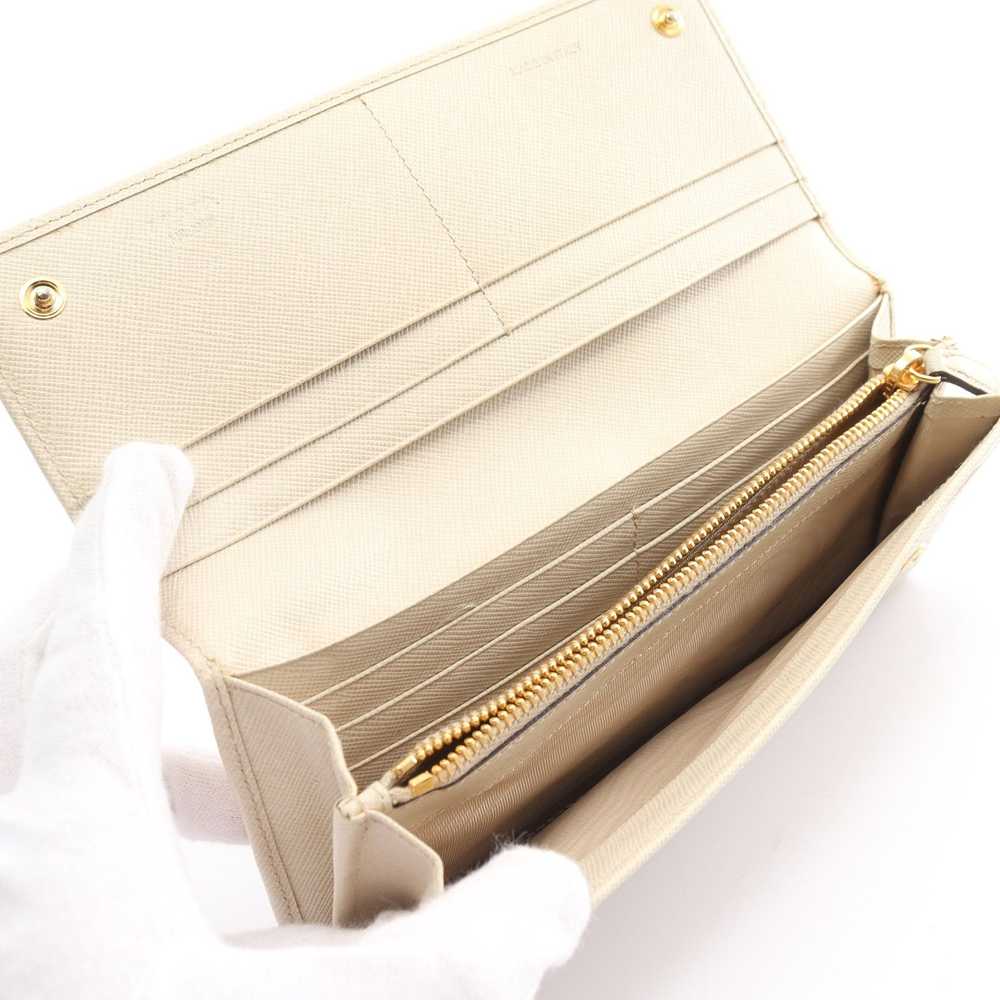 Prada Prada Bi-Fold Long Wallet Saffiano Leather … - image 3