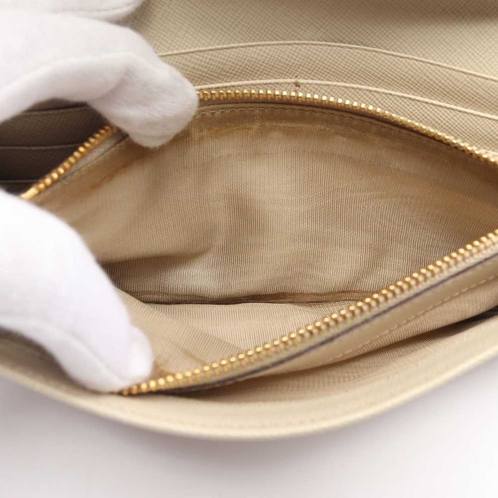 Prada Prada Bi-Fold Long Wallet Saffiano Leather … - image 5