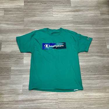 Champion, Framed Graphic Script Tee, Green, Size X