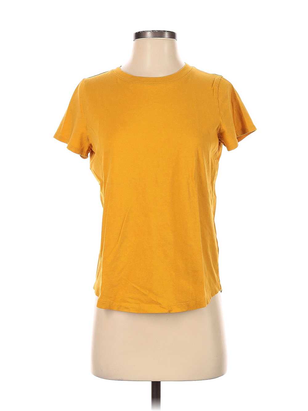 Madewell Women Yellow Short Sleeve T-Shirt S - image 1