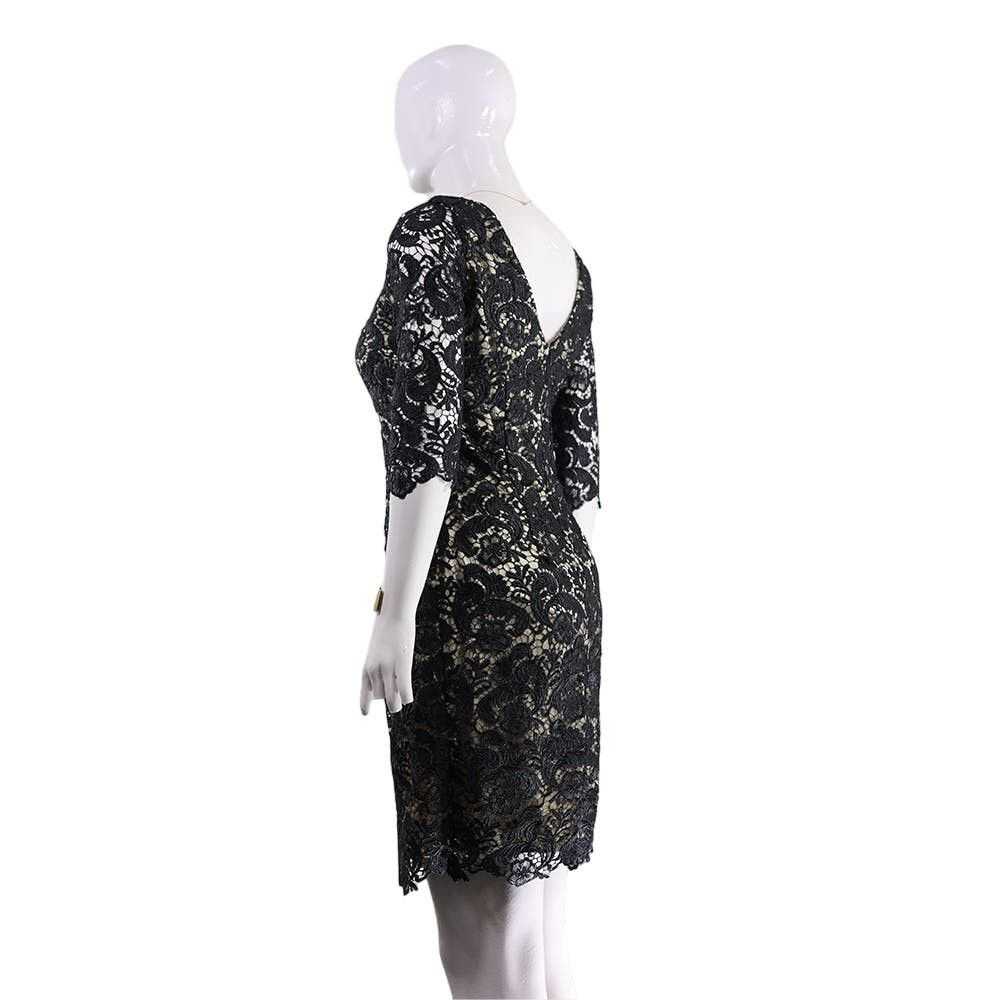 The Unbranded Brand Chic Black Lace Overlay Midi … - image 2