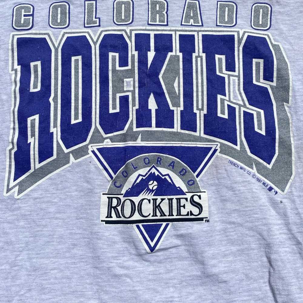 Vintage Colorado Rockies MLB Tee Shirt Size Large… - image 2
