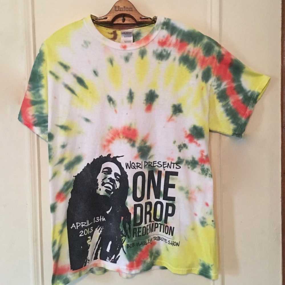 2013 Bob Marley Tribute Band ONE DROP tie-dye T-S… - image 2