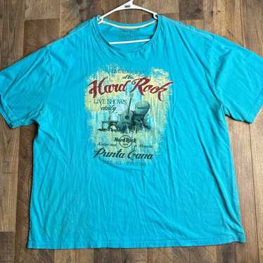 Hard Rock T-Shirt Men's 2XL Blue Rock Beach Punta… - image 1