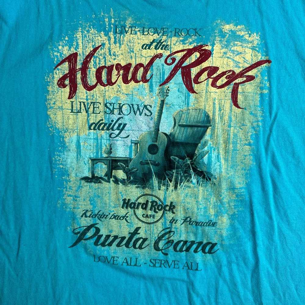 Hard Rock T-Shirt Men's 2XL Blue Rock Beach Punta… - image 3