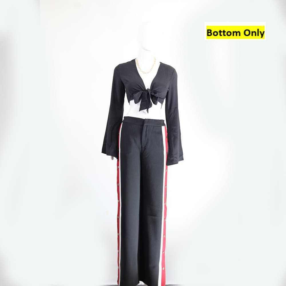 Zara Elegant Zara Black Trousers with Red Side St… - image 1