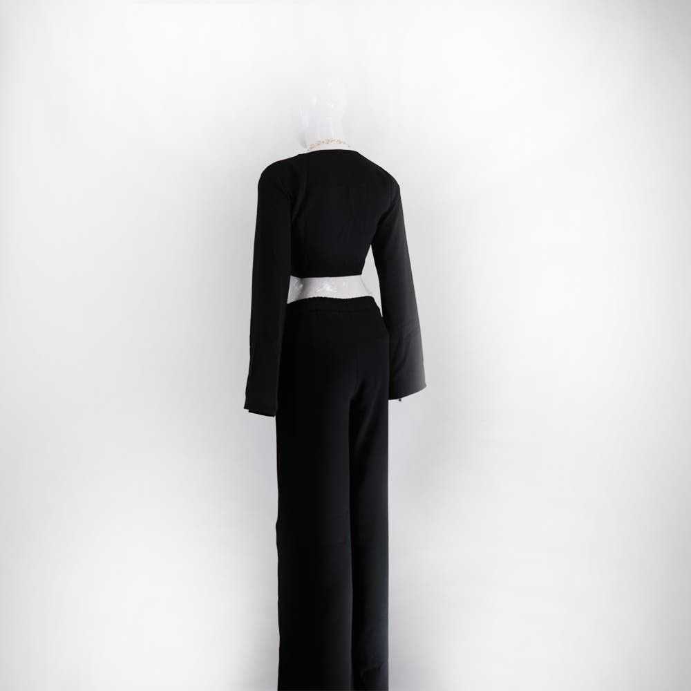 Zara Elegant Zara Black Trousers with Red Side St… - image 3