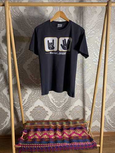Hanes × Humor × Rock T Shirt VINTAGE HANES ROCKIN… - image 1
