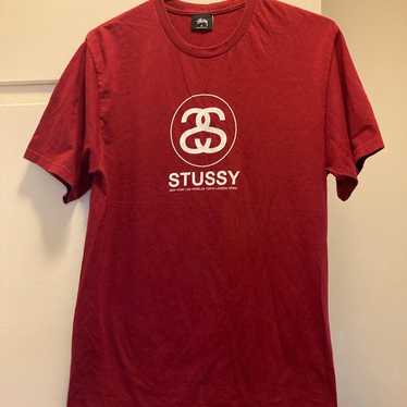 Vintage STUSSY Maroon T-Shirt Adult Size M Rare - image 1