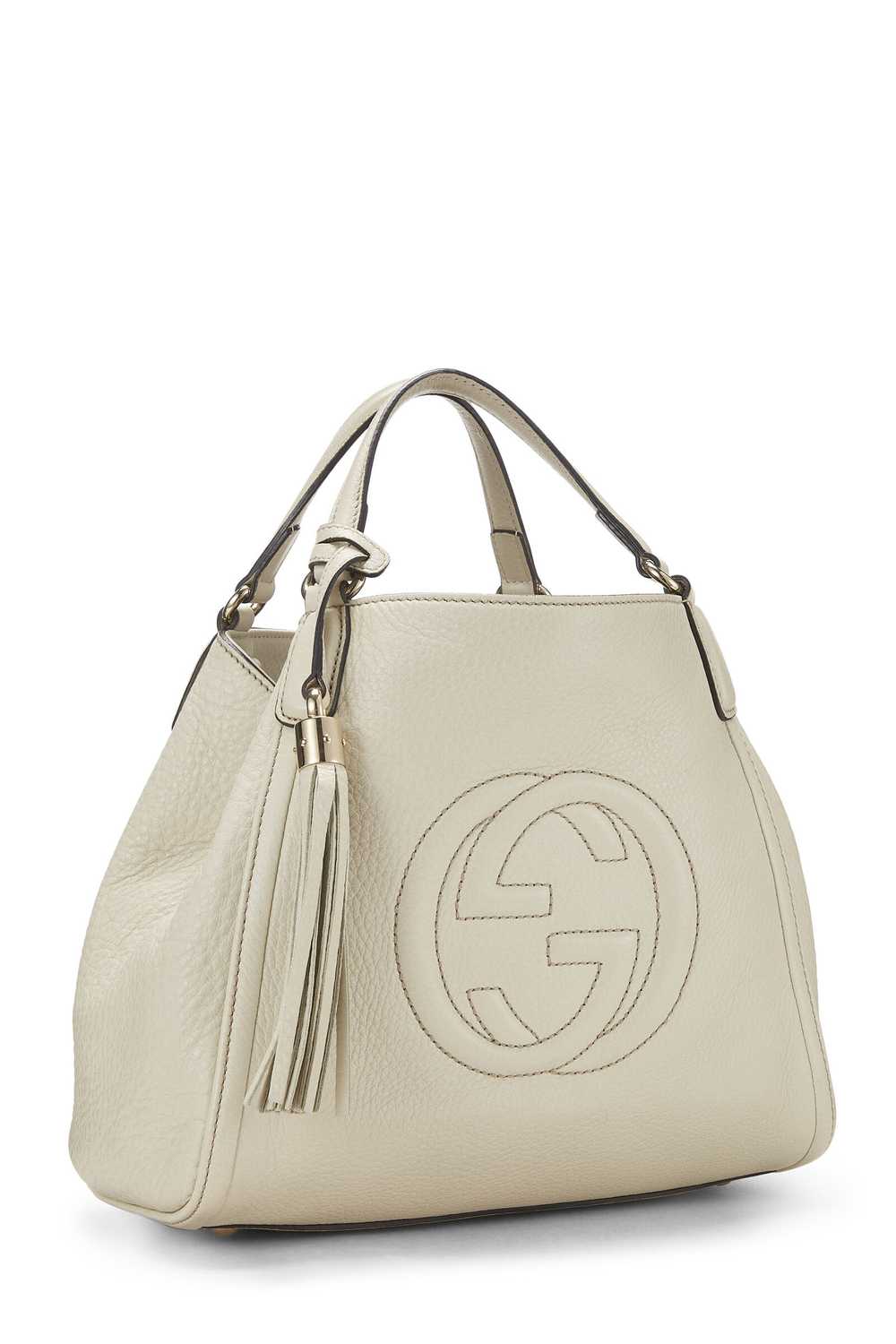 White Leather Soho Convertible Shoulder Bag Small - image 2
