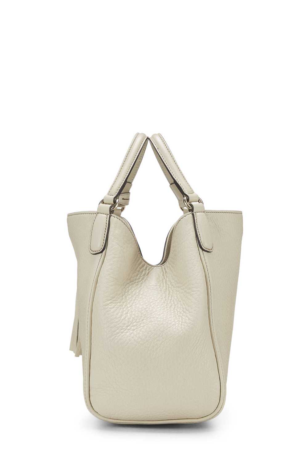 White Leather Soho Convertible Shoulder Bag Small - image 3