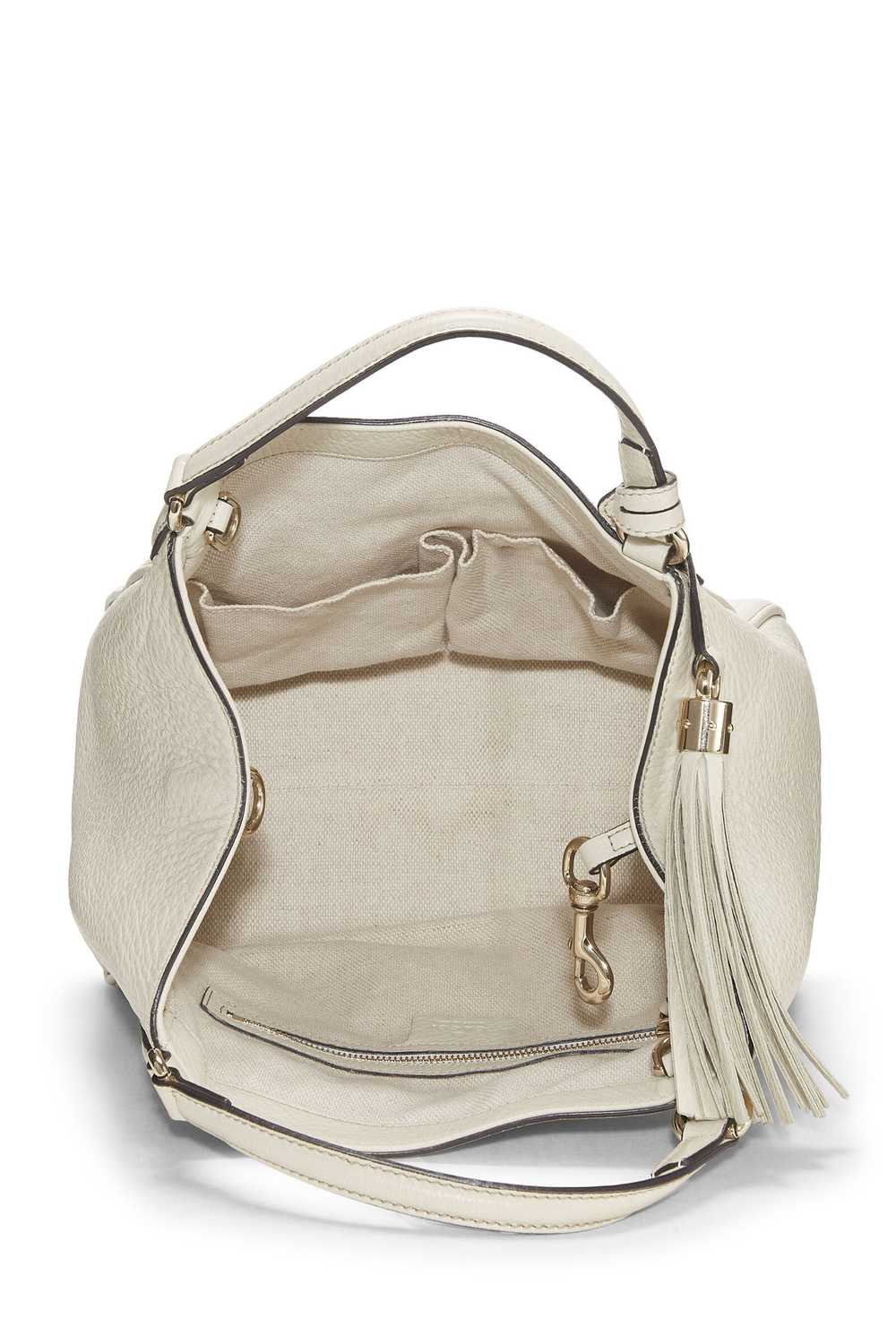 White Leather Soho Convertible Shoulder Bag Small - image 6