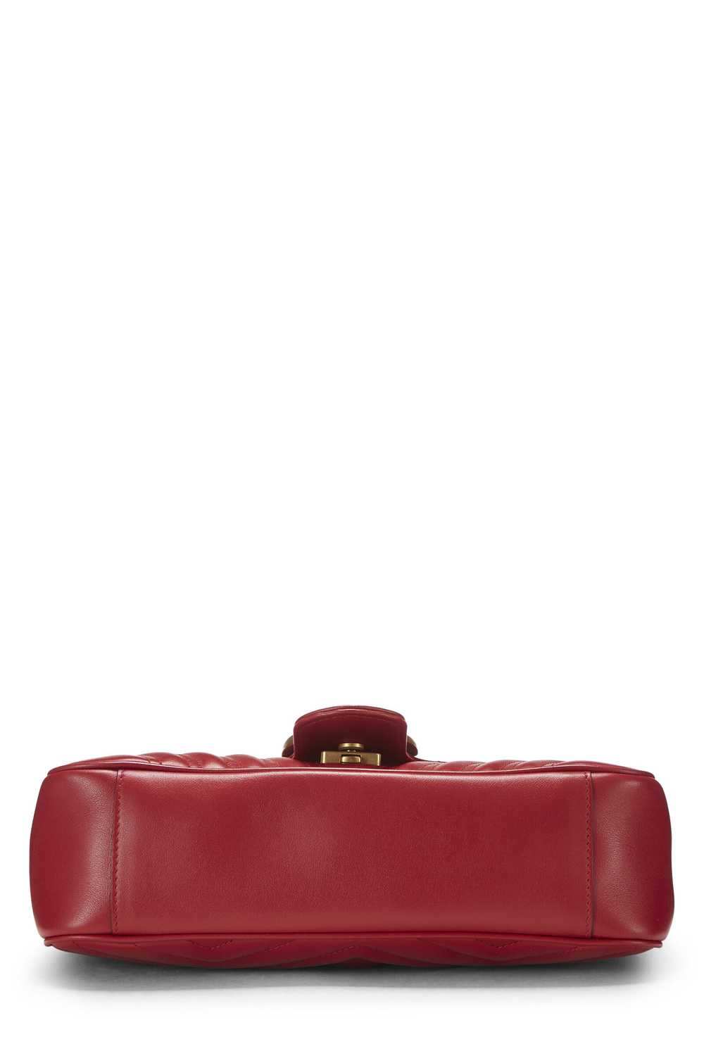 Red Leather GG Marmont Matelassé Shoulder Bag Sma… - image 5