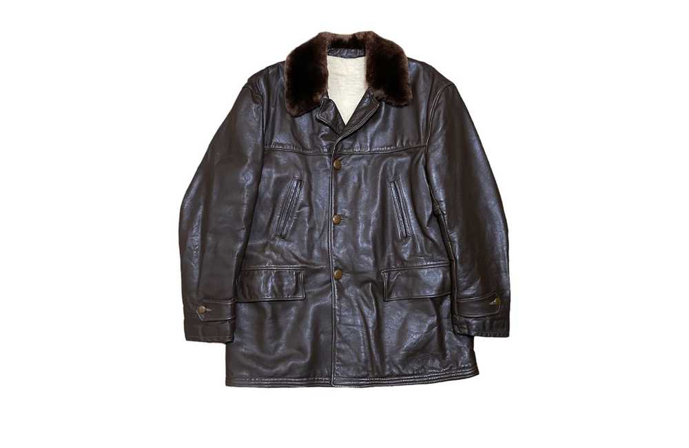 Military × Very Rare × Vintage Retro Horsehide 30… - image 2