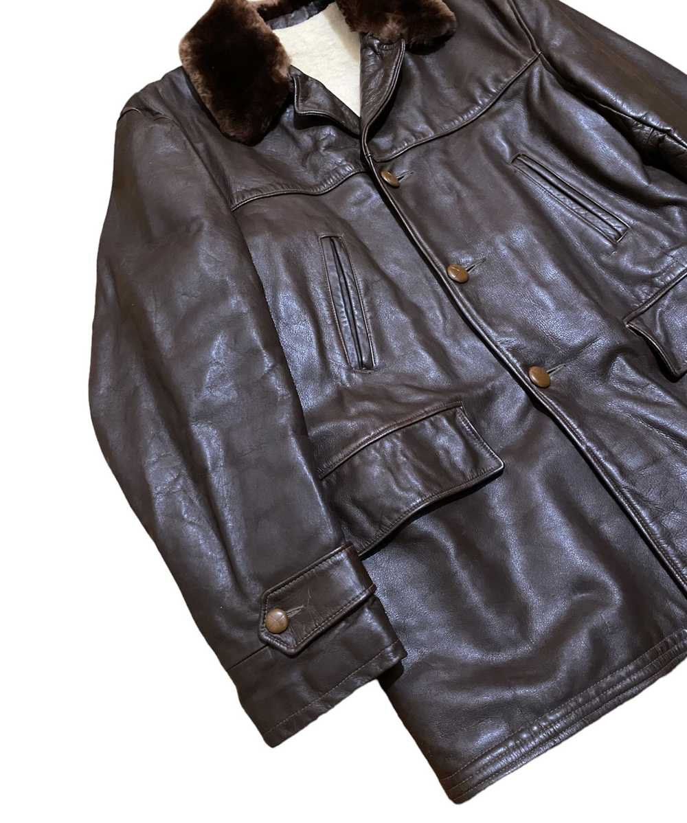 Military × Very Rare × Vintage Retro Horsehide 30… - image 6