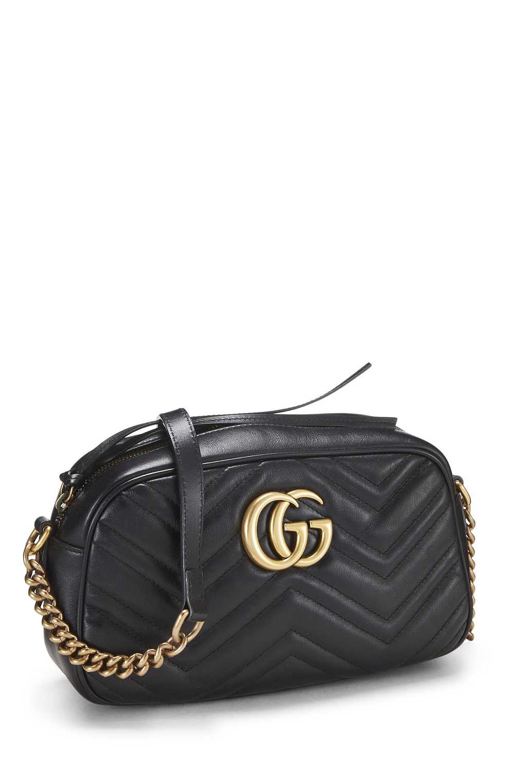 Black Leather GG Marmont Crossbody Small - image 2
