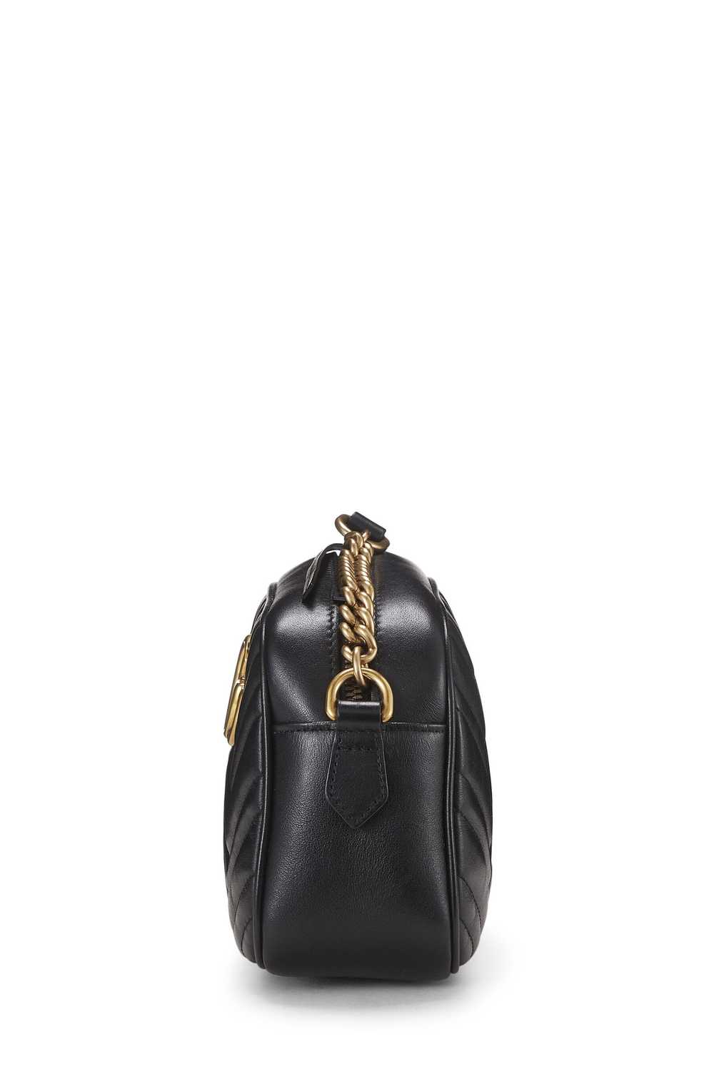 Black Leather GG Marmont Crossbody Small - image 3