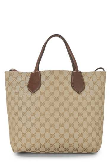 Original GG Canvas & Brown Leather Reversible Tote
