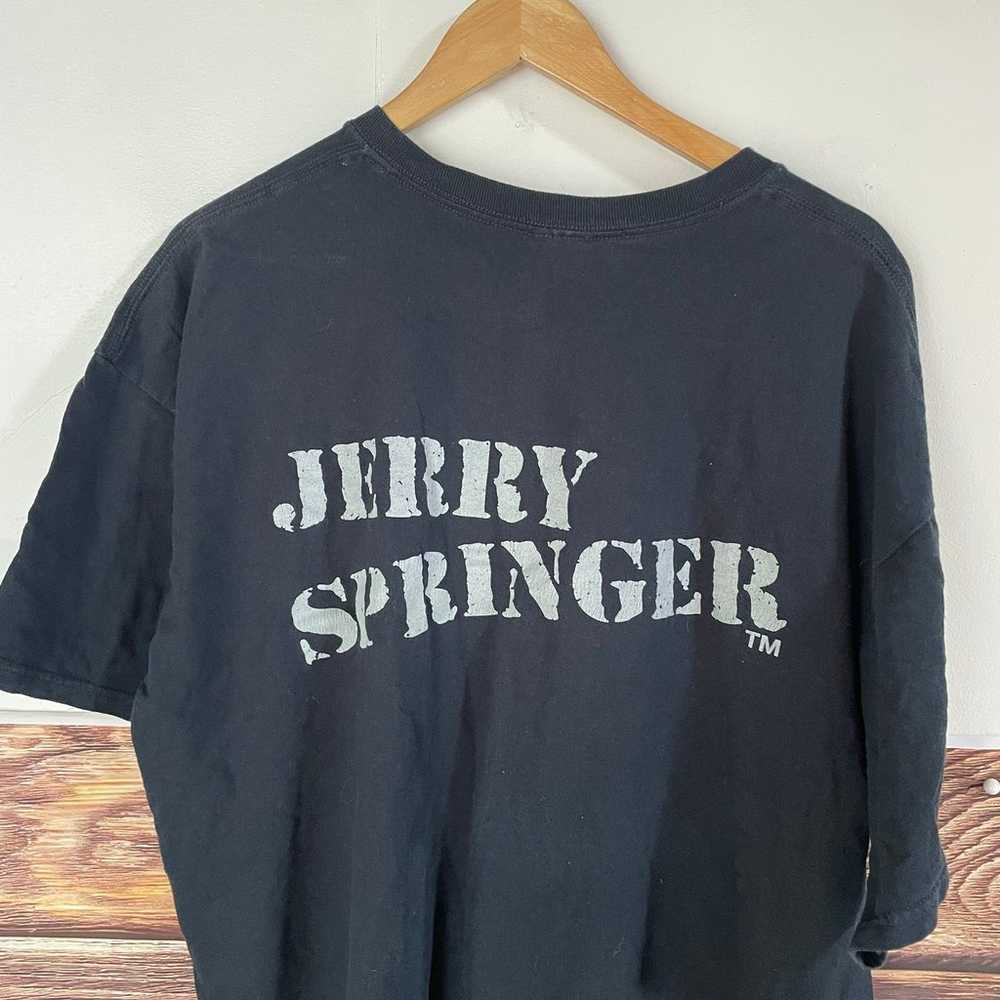 Vintage Jerry Springer 90s Show T Shirt Mens XL - image 2