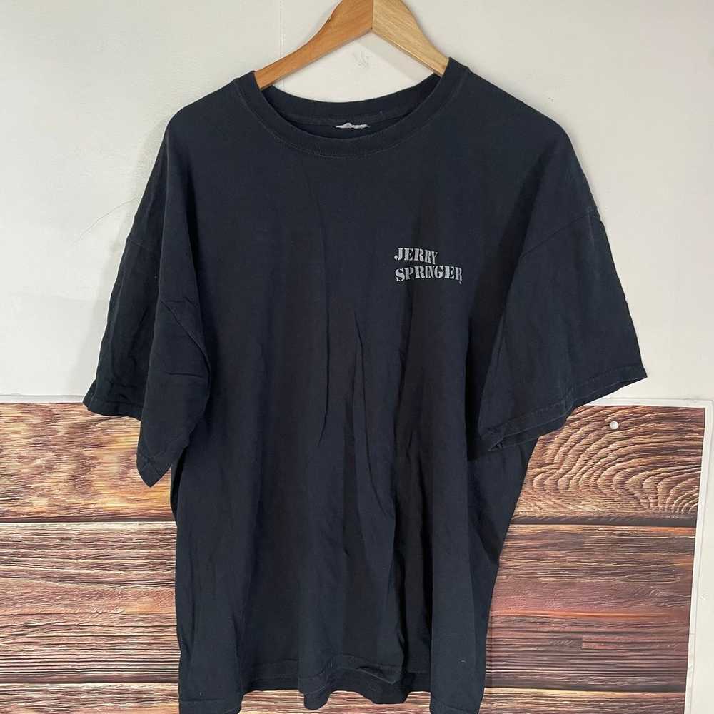 Vintage Jerry Springer 90s Show T Shirt Mens XL - image 3