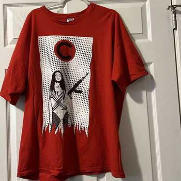 Crooks & Castles Streetwear Red Mens Graphic Girl… - image 1