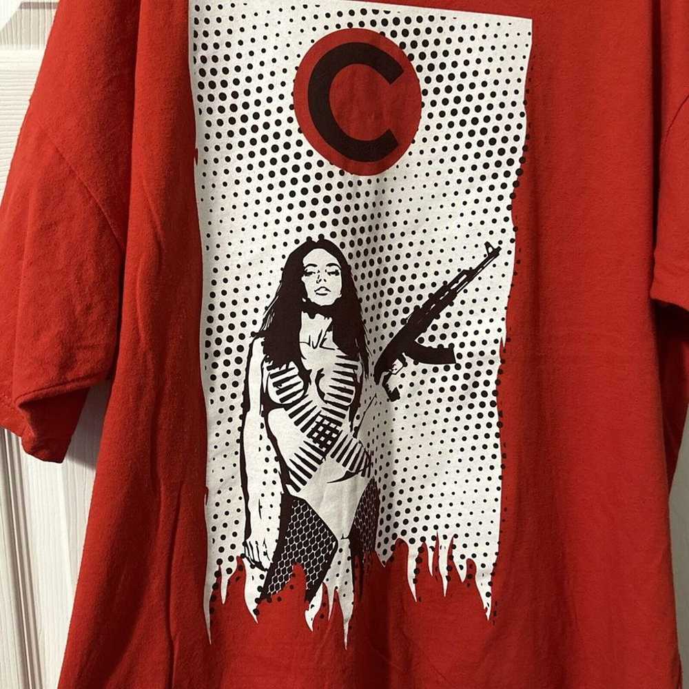 Crooks & Castles Streetwear Red Mens Graphic Girl… - image 3