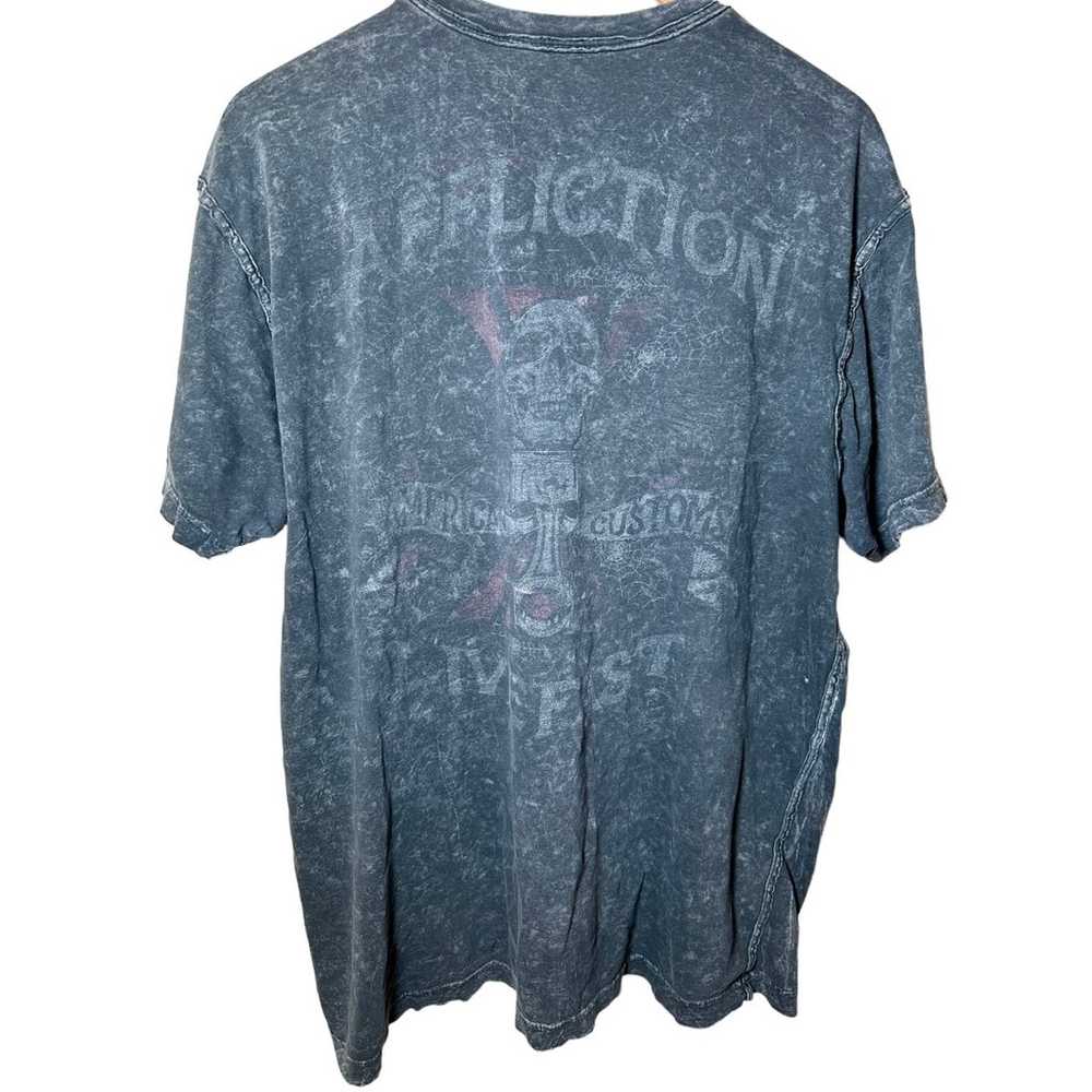 Affliction American Customs Live Fast Faded Gray … - image 1