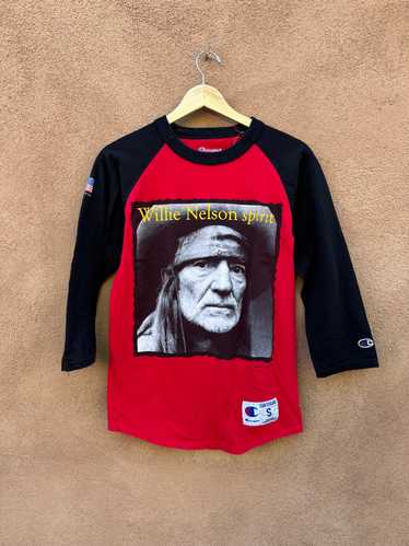 Willie Nelson 3/4 Sleeve Spirit T-shirt - Black & 