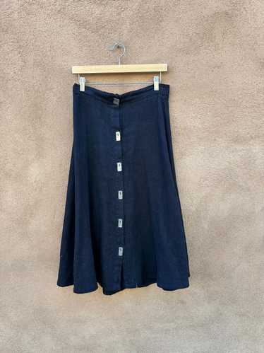 Black Linen Skirt by Nannette Keller