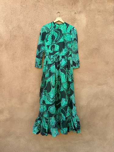 Lilli Russell Green & Black 1960's Dress