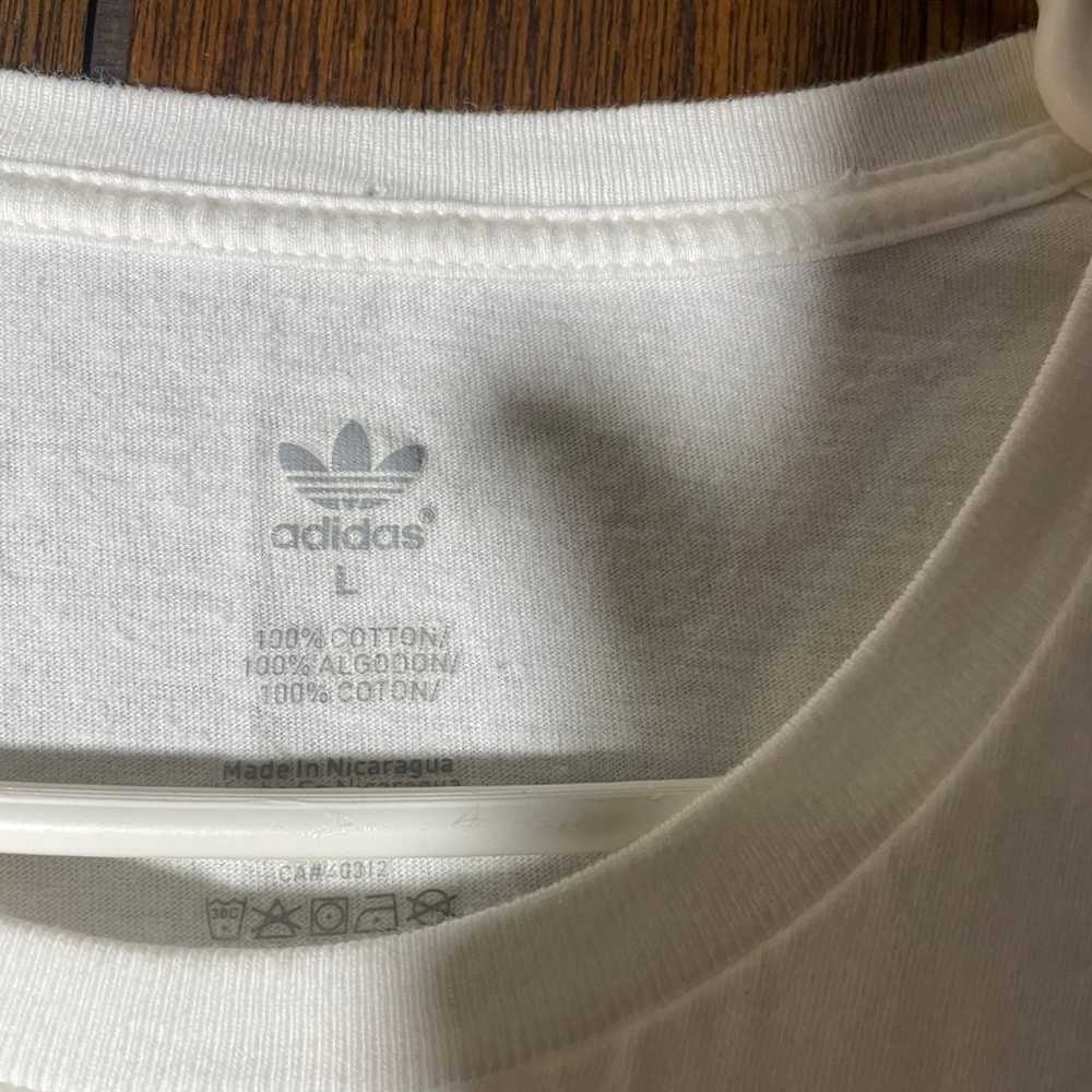 ADIDAS ORIGINALS T-Shirt Mens White Gold Short Sl… - image 5